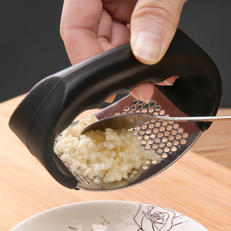 Prensa de alho em aço inoxidável, triturador manual, picador de alho, ferramenta para cortar frutas, vegetais, acessórios de cozinha, aparelho