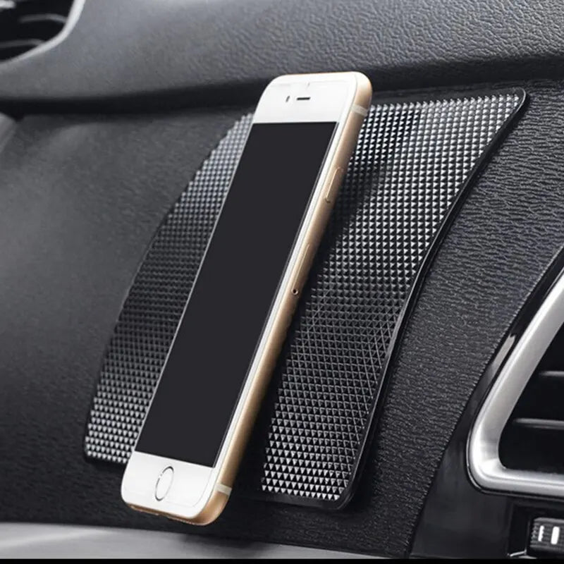 Tapete Antiderrapante para Carro - Almofada PVC Anti-slip e Resistente ao Calor para Painel, Suporte para Celular e Óculos de Sol, Estilo de Interior para Carro